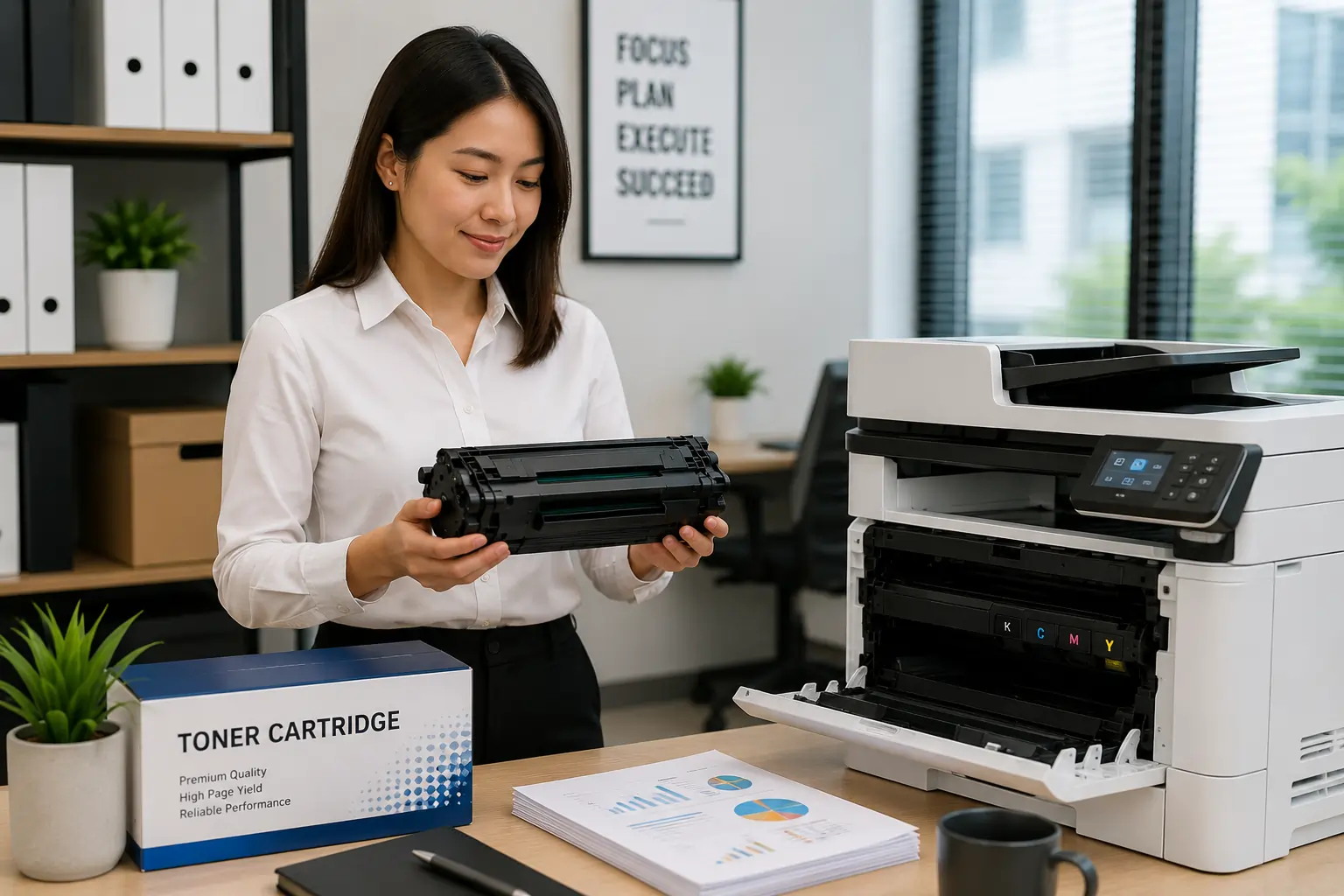 Safe toner cartridge handling practices