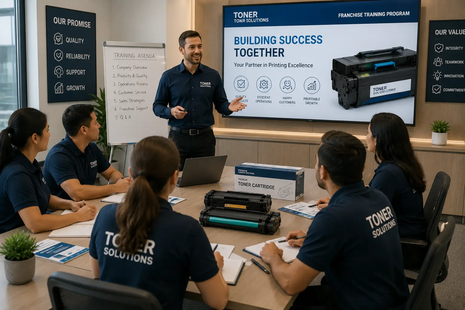 Toner cartridge franchise training program