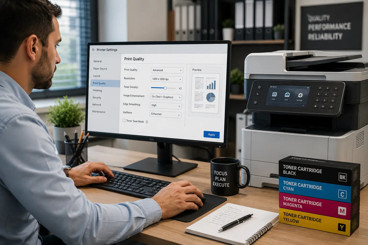 Optimizing printer settings for better toner cartridge performance