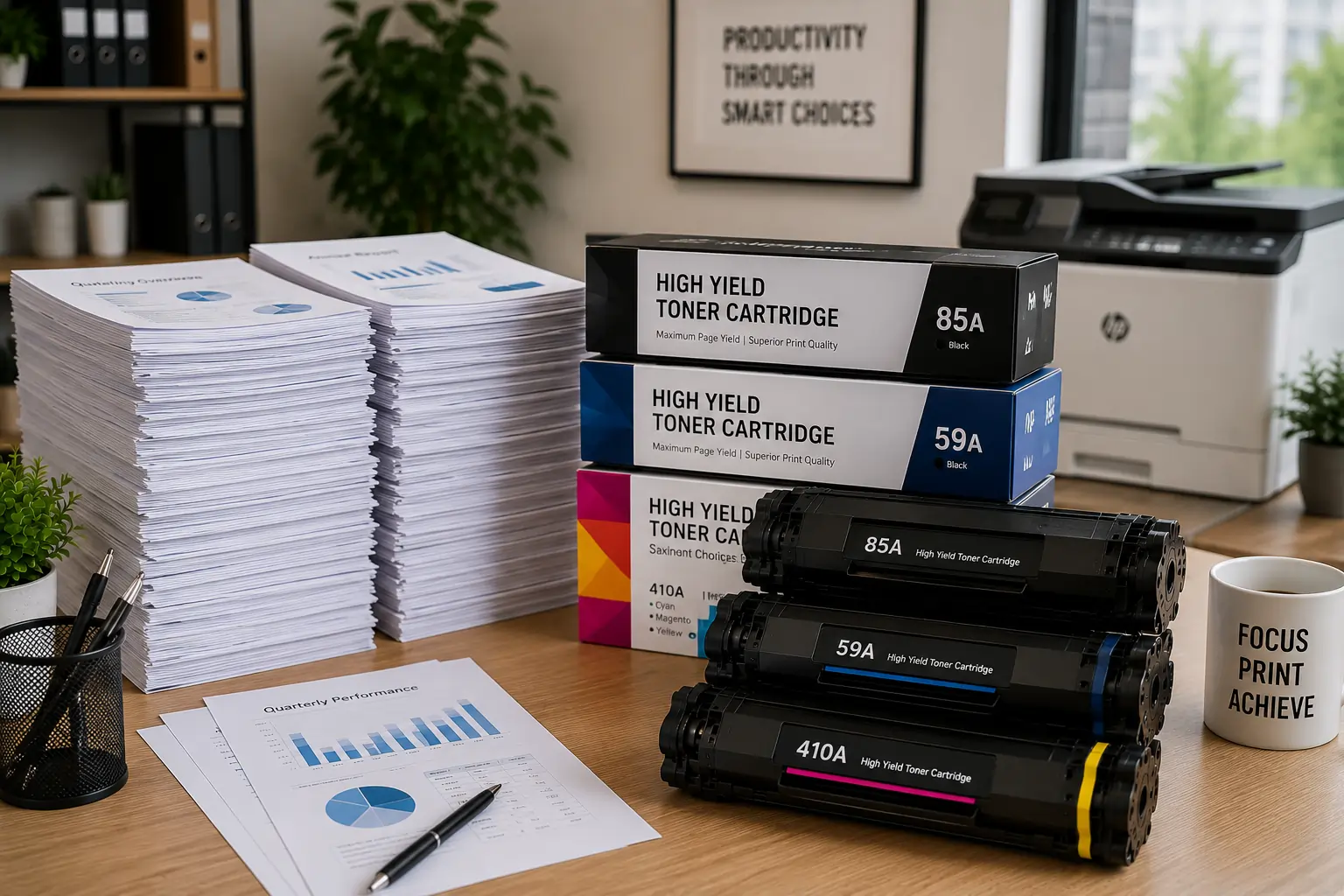 High yield toner cartridges for office printing