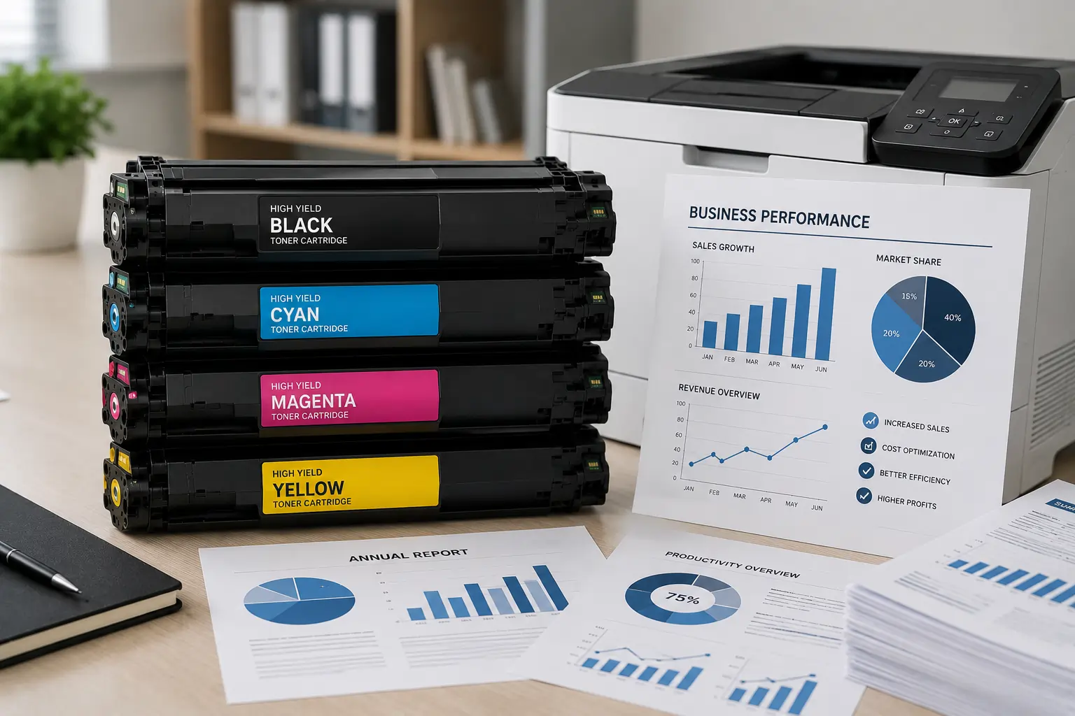 High yield modern toner cartridges for office efficiency