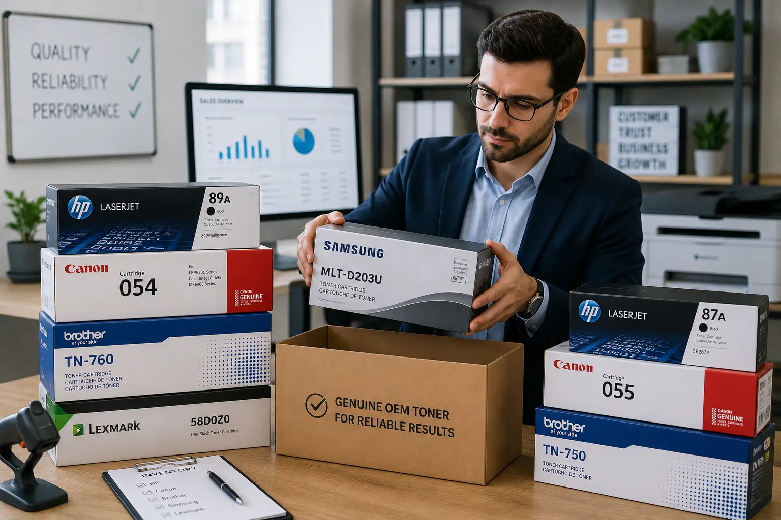 Selling OEM toner cartridges for higher resale value