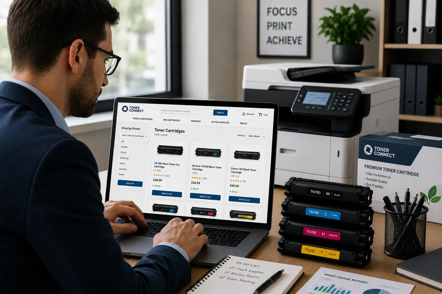 Shopping for toner cartridges online