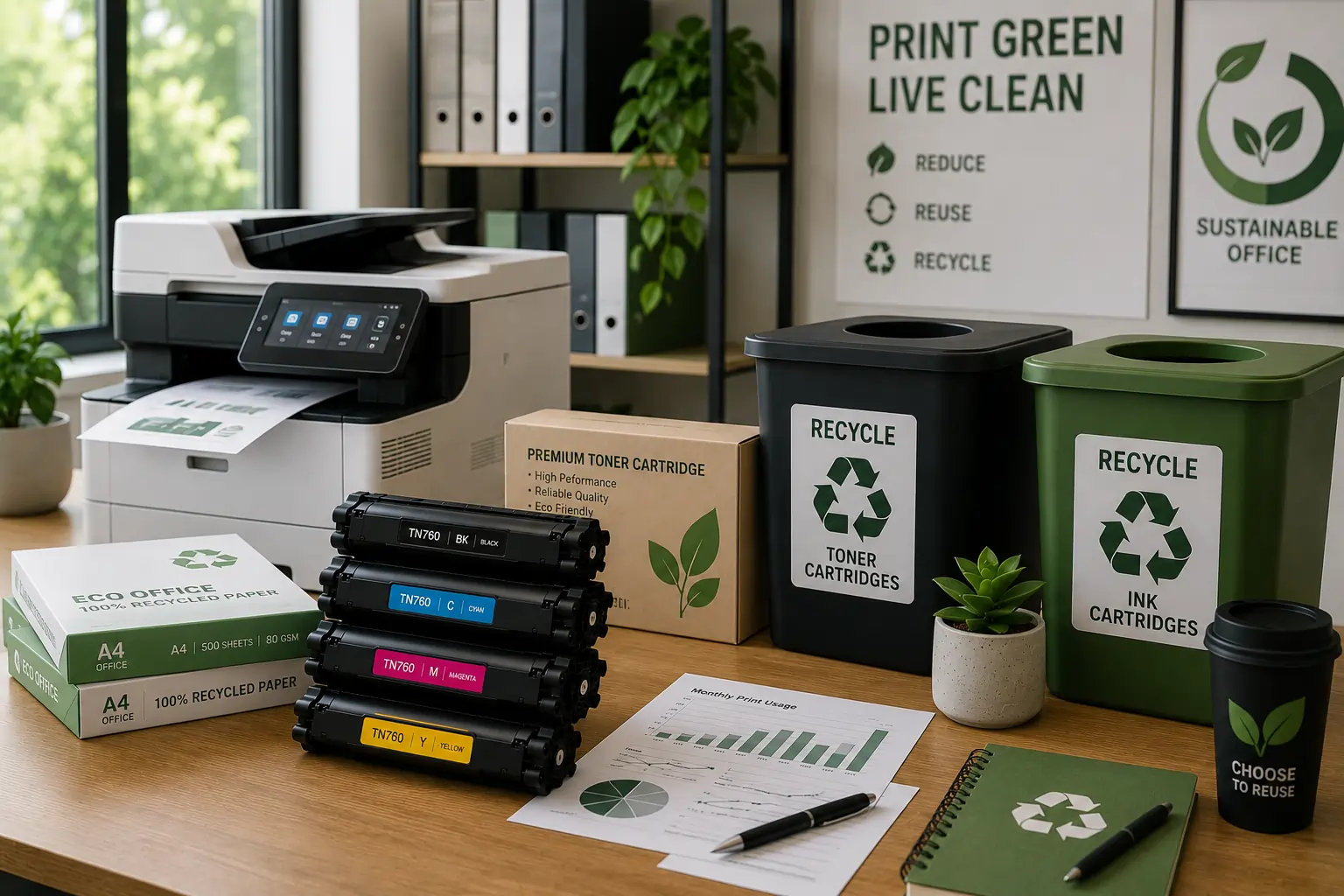 Sustainable online toner cartridge solutions