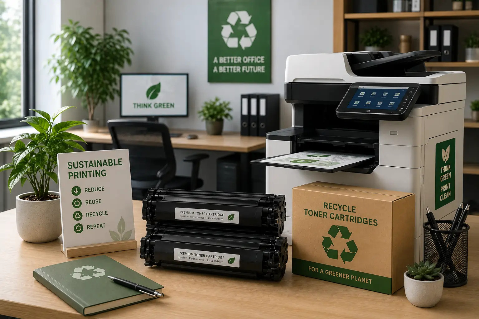 Sustainable toner cartridge reuse reducing waste