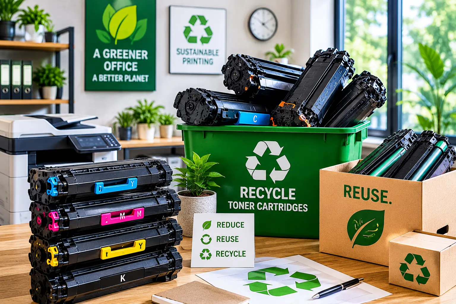 Reducing landfill waste through toner resale