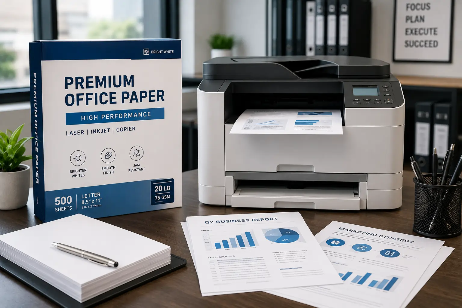 Quality paper improving toner print performance