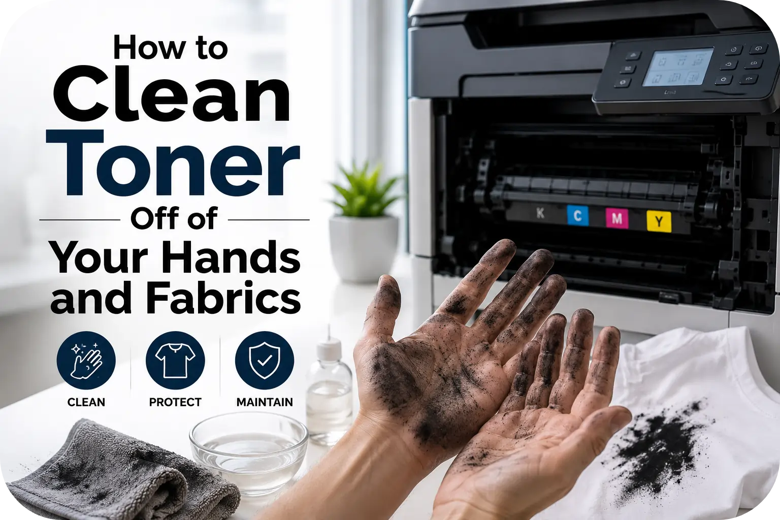 Toner Off of Your Hands and Fabric