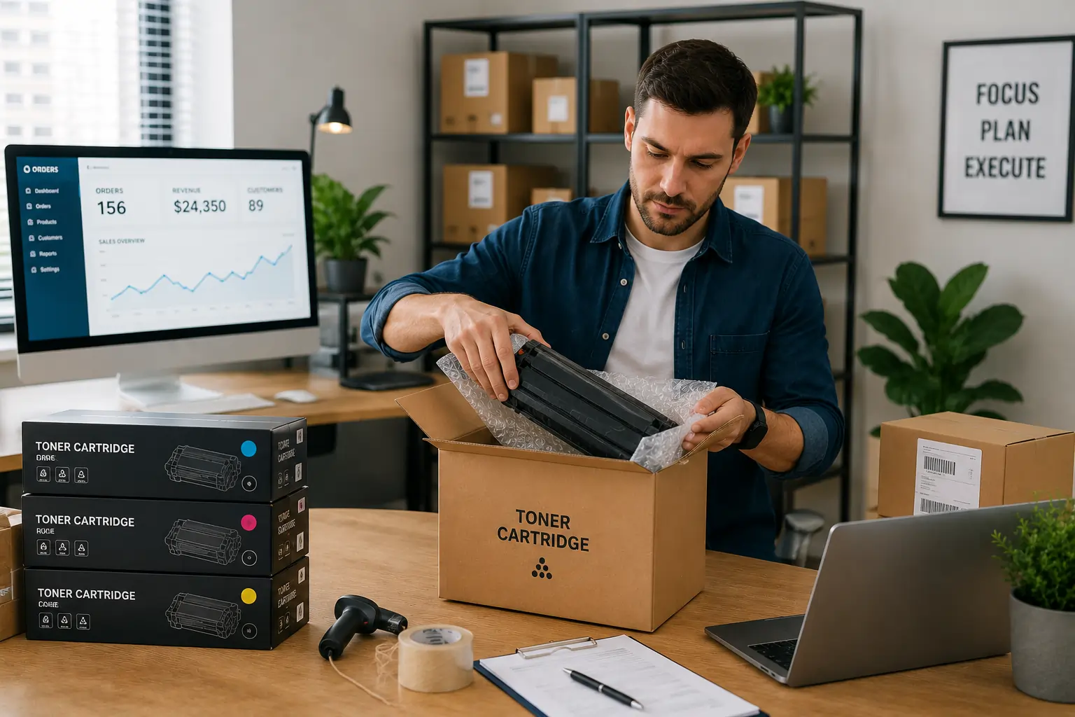 Online toner cartridge resale business