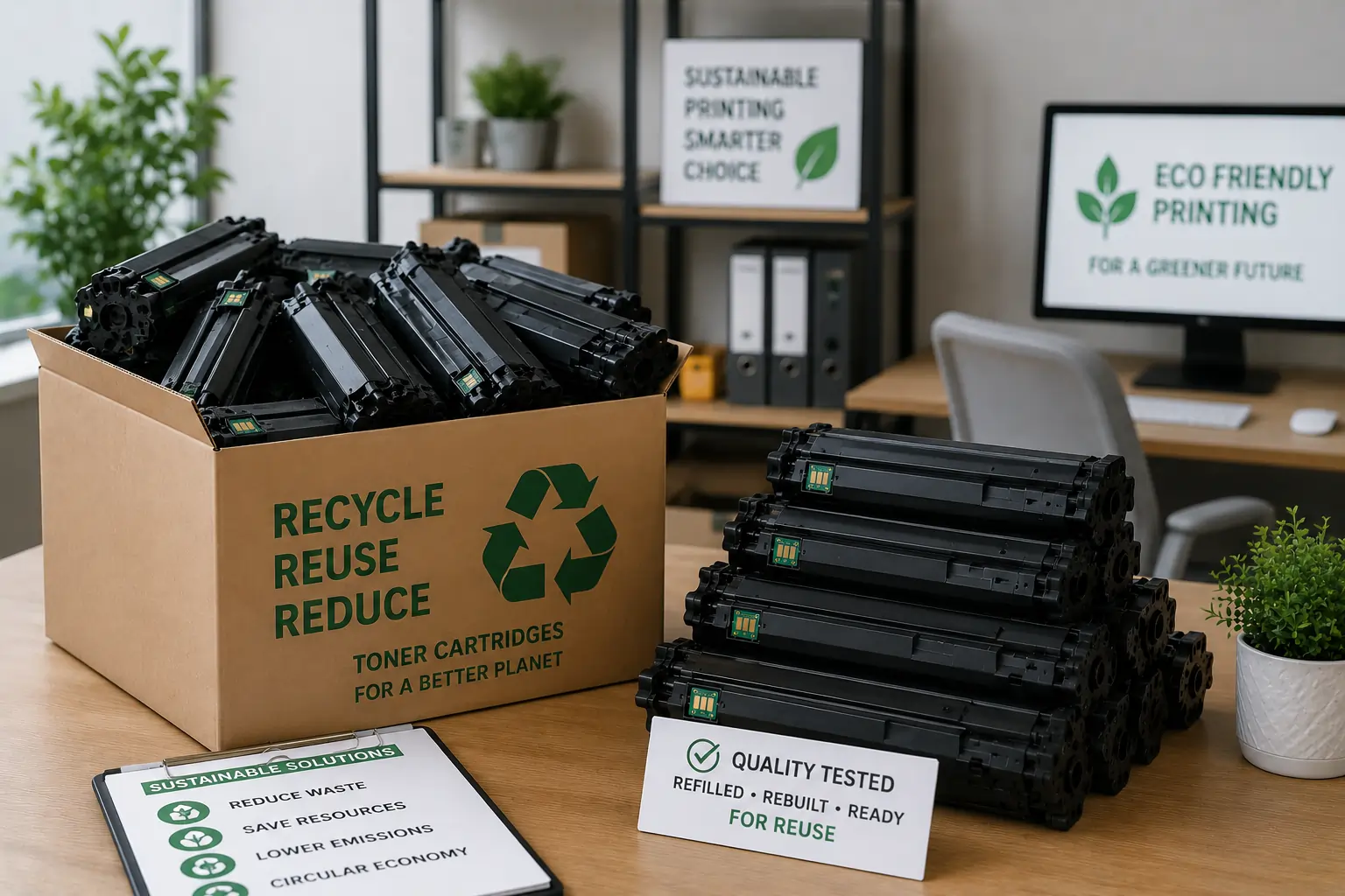 Toner cartridge recycling and buyback program