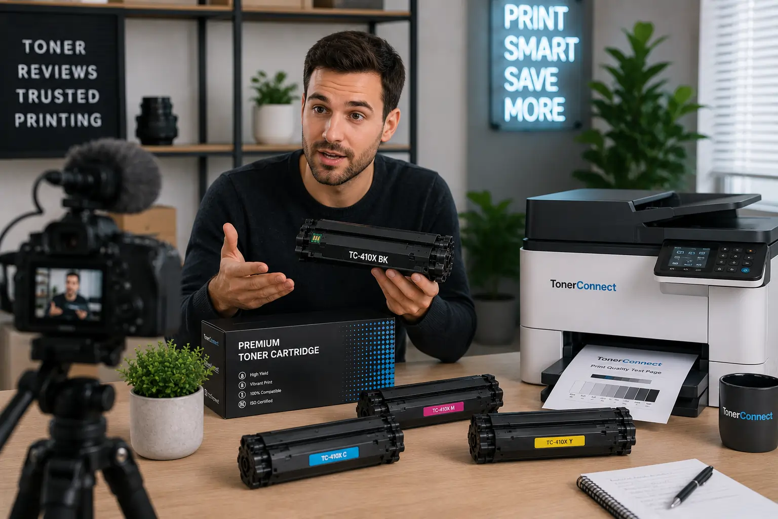 Creating toner cartridge content online