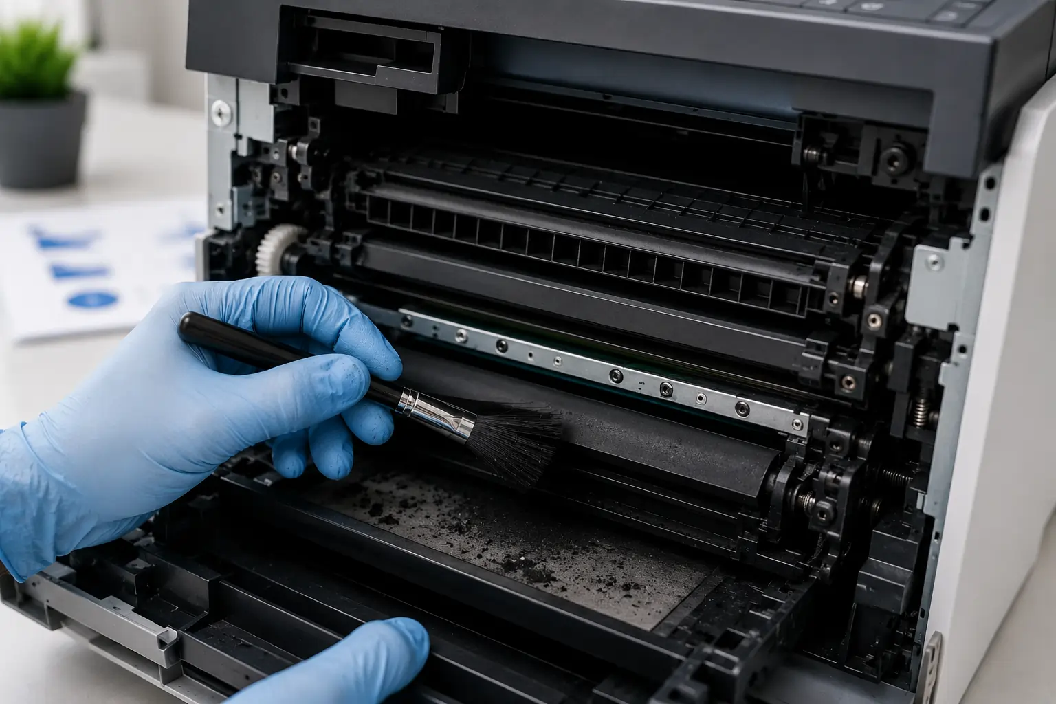 Cleaning laser printer for cleaner printing results