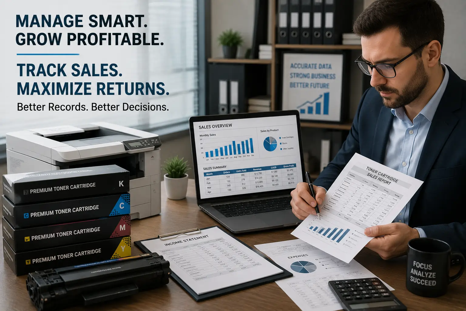 Tax considerations when selling toner cartridges