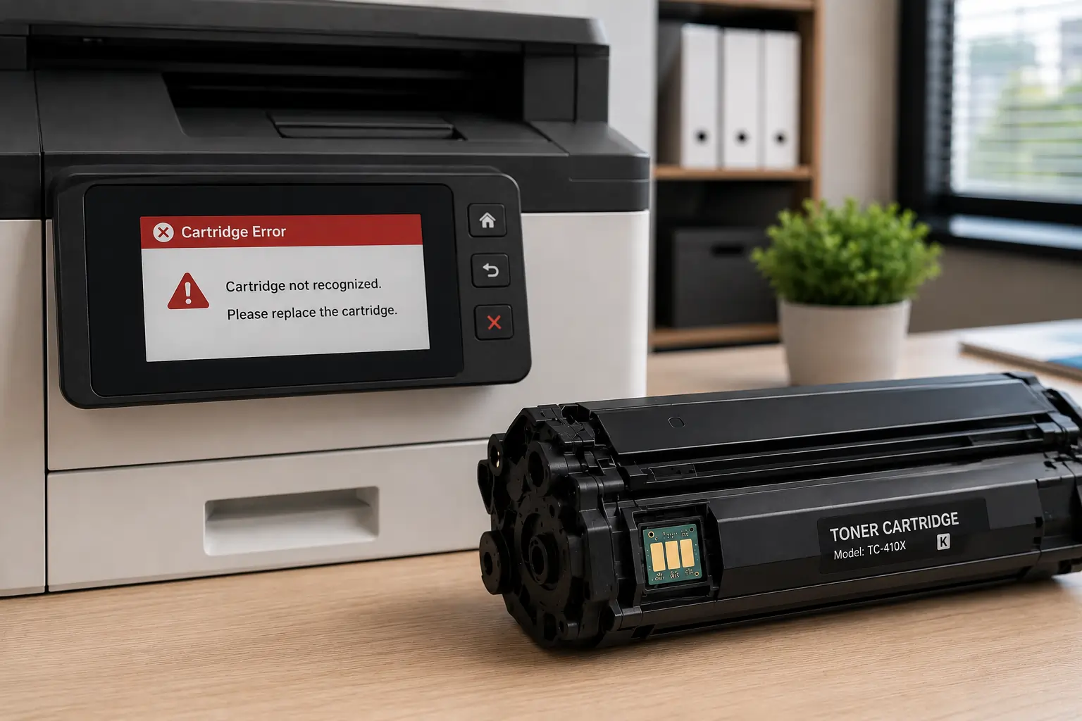 Toner cartridge chip recognition problem