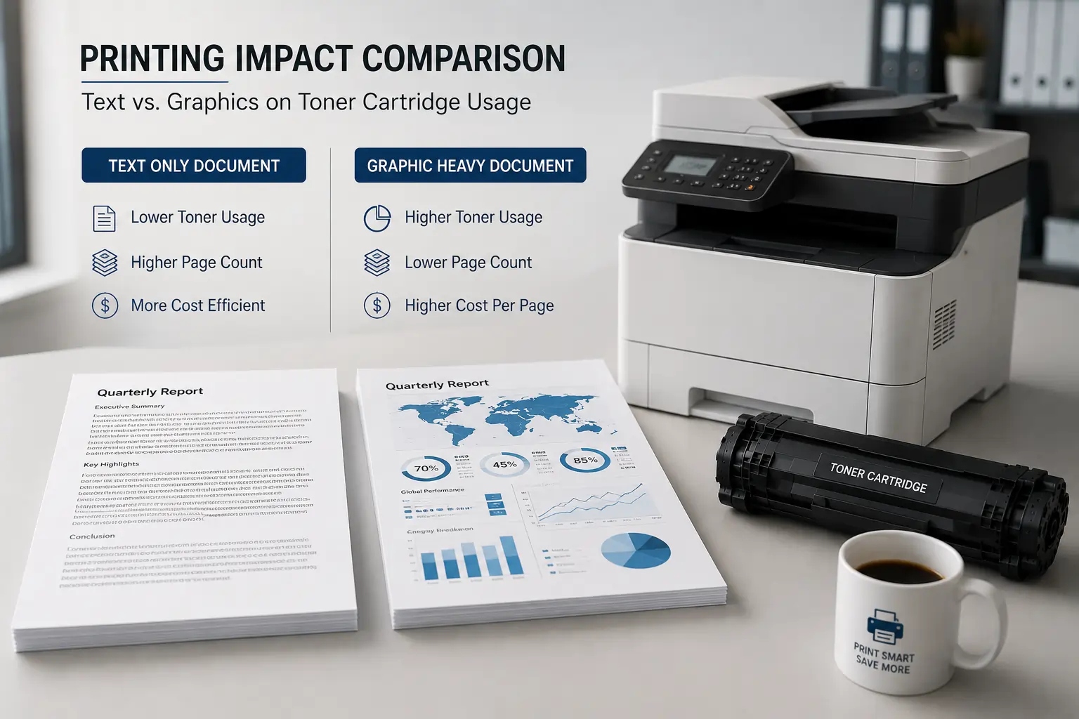 How graphics affect toner cartridge page count