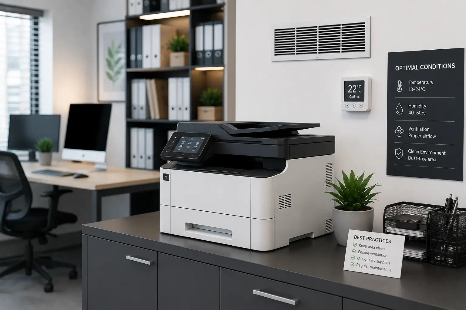 Proper office environment for toner cartridge longevity