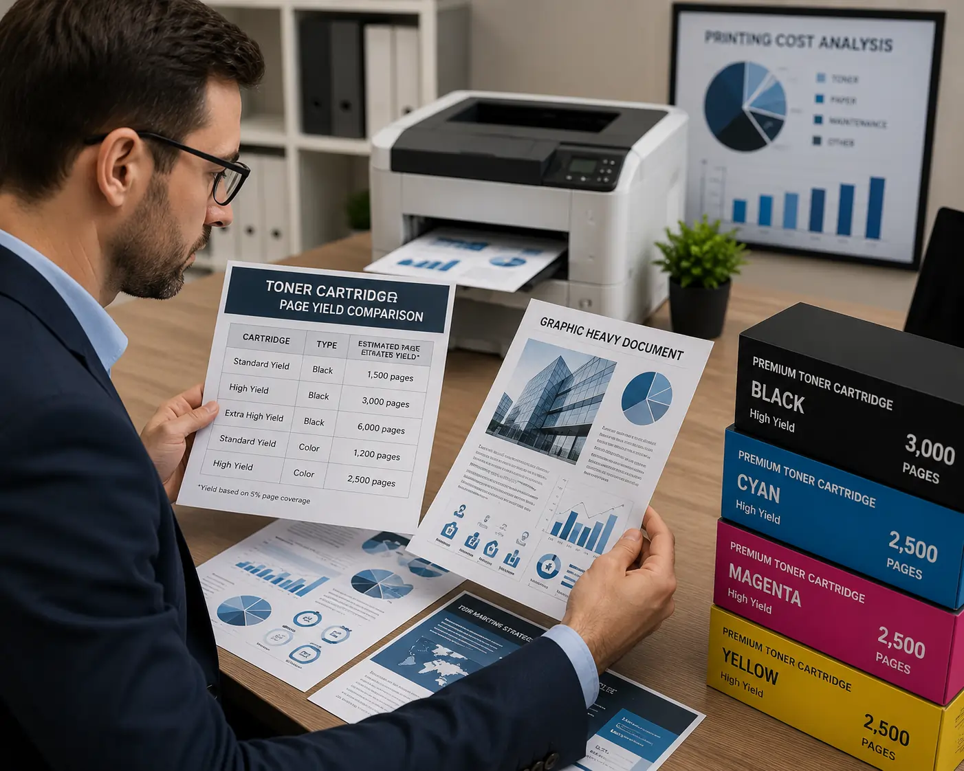 Real world toner cartridge page yield differences