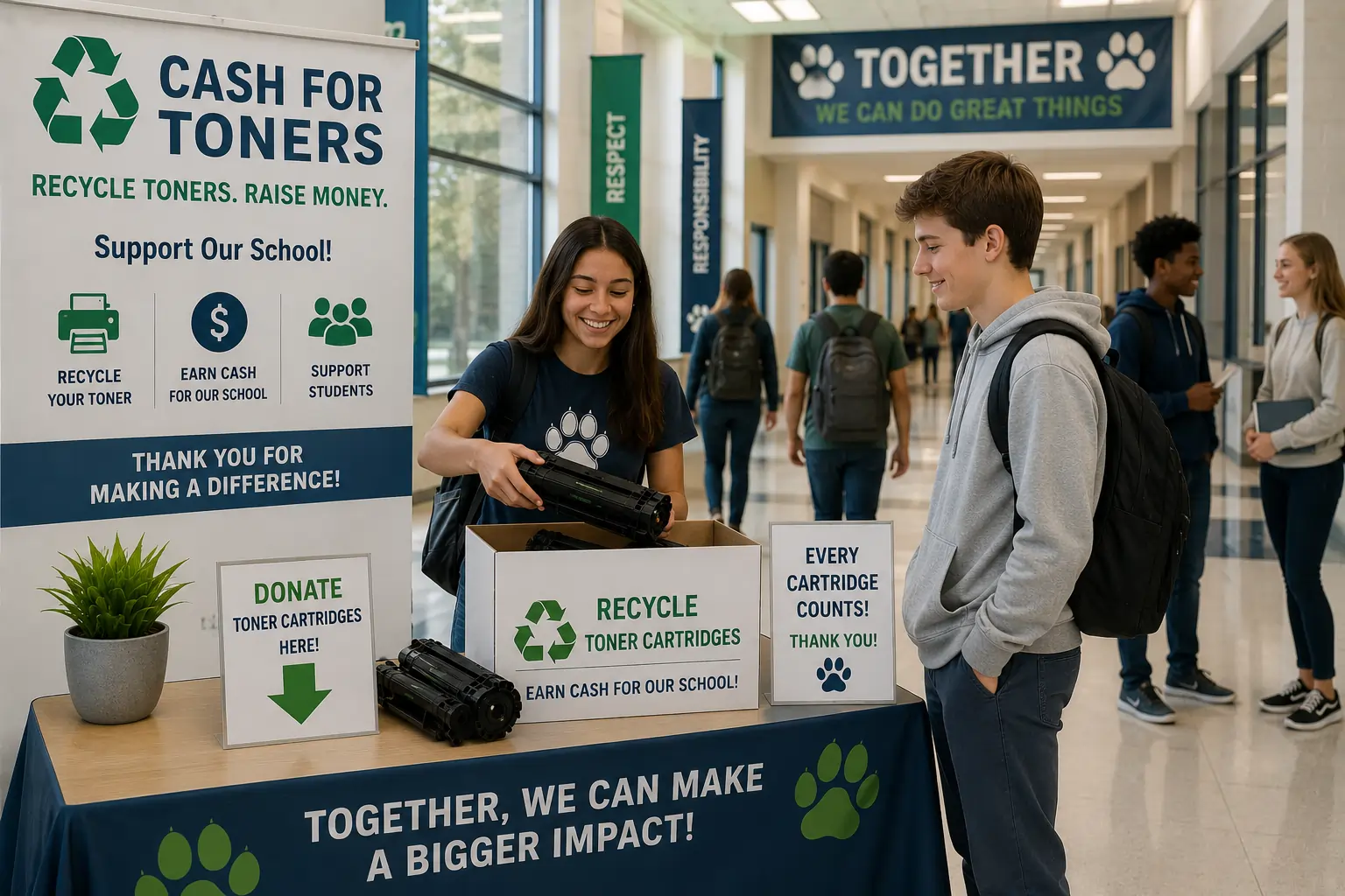 School toner cartridge fundraising campaign