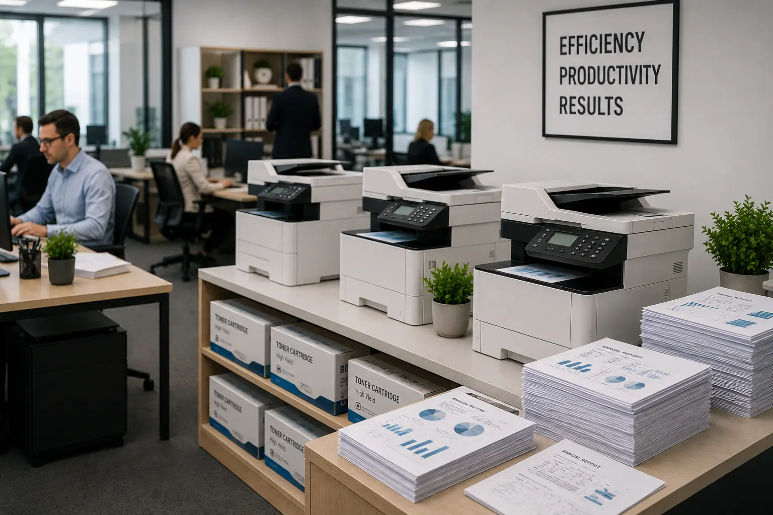 Toner cartridge yield supporting business printing efficiency
