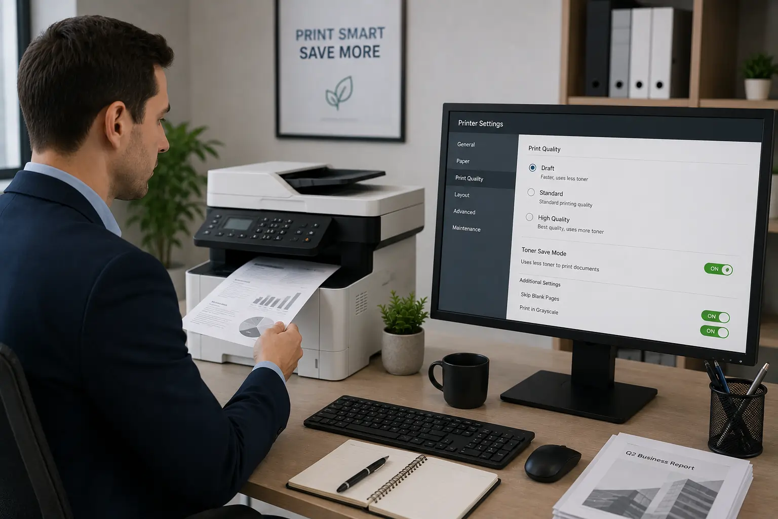 Reducing toner cartridge printing costs