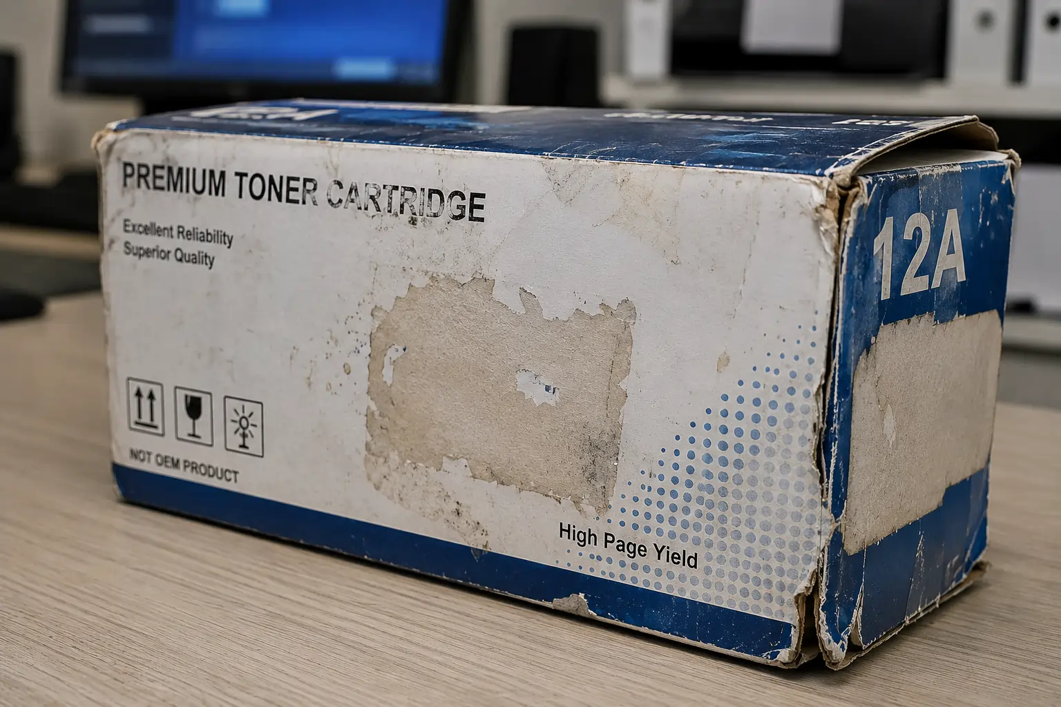 Warning signs of counterfeit toner cartridges