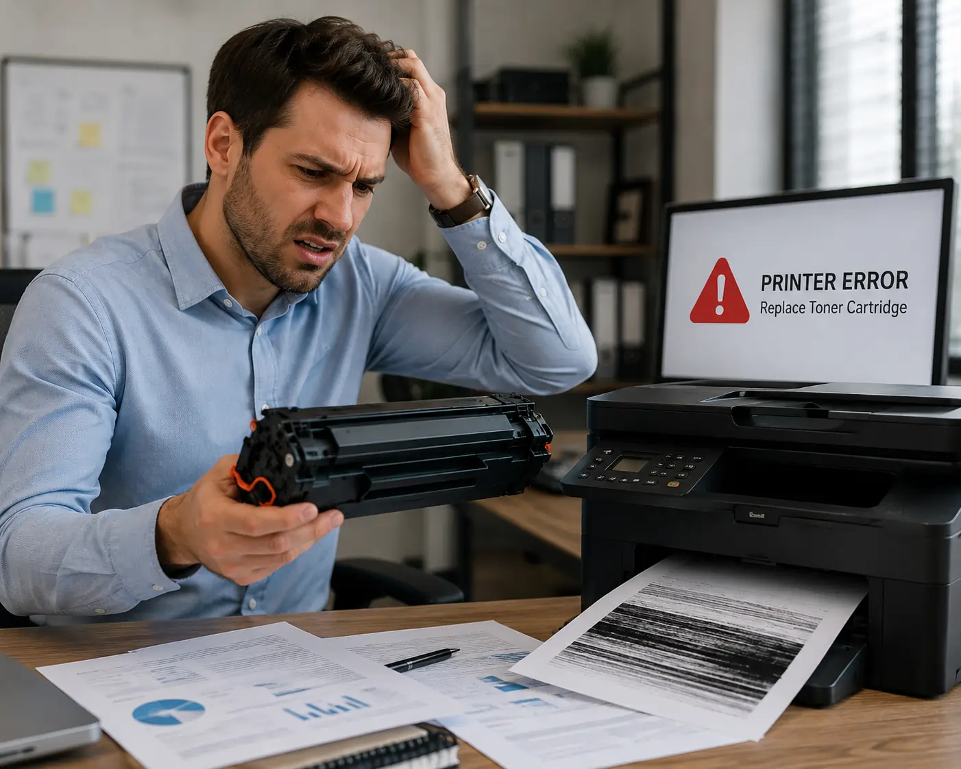Counterfeit toner cartridge causing printer problems