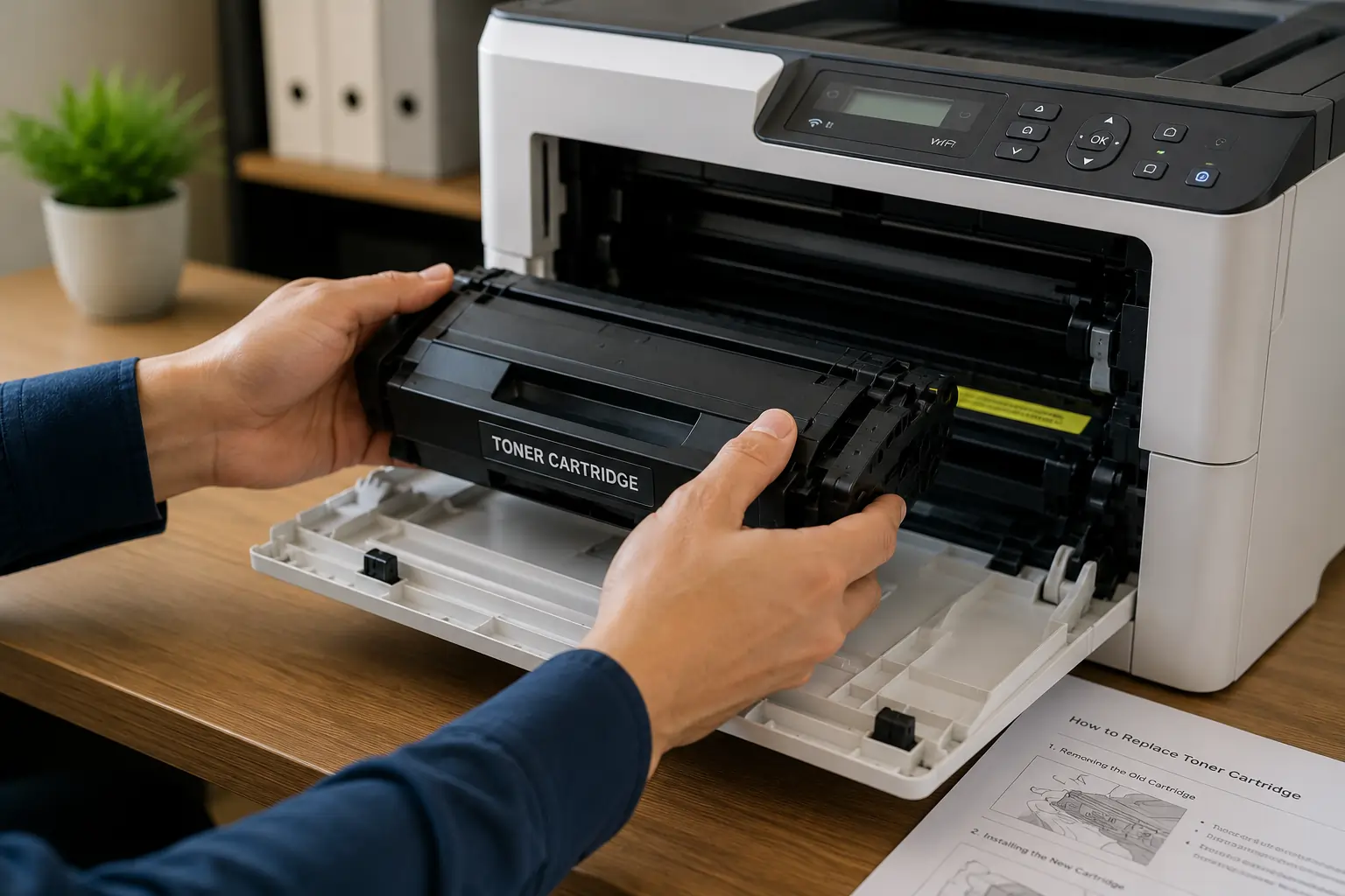 Proper toner cartridge installation for fixing faded printing