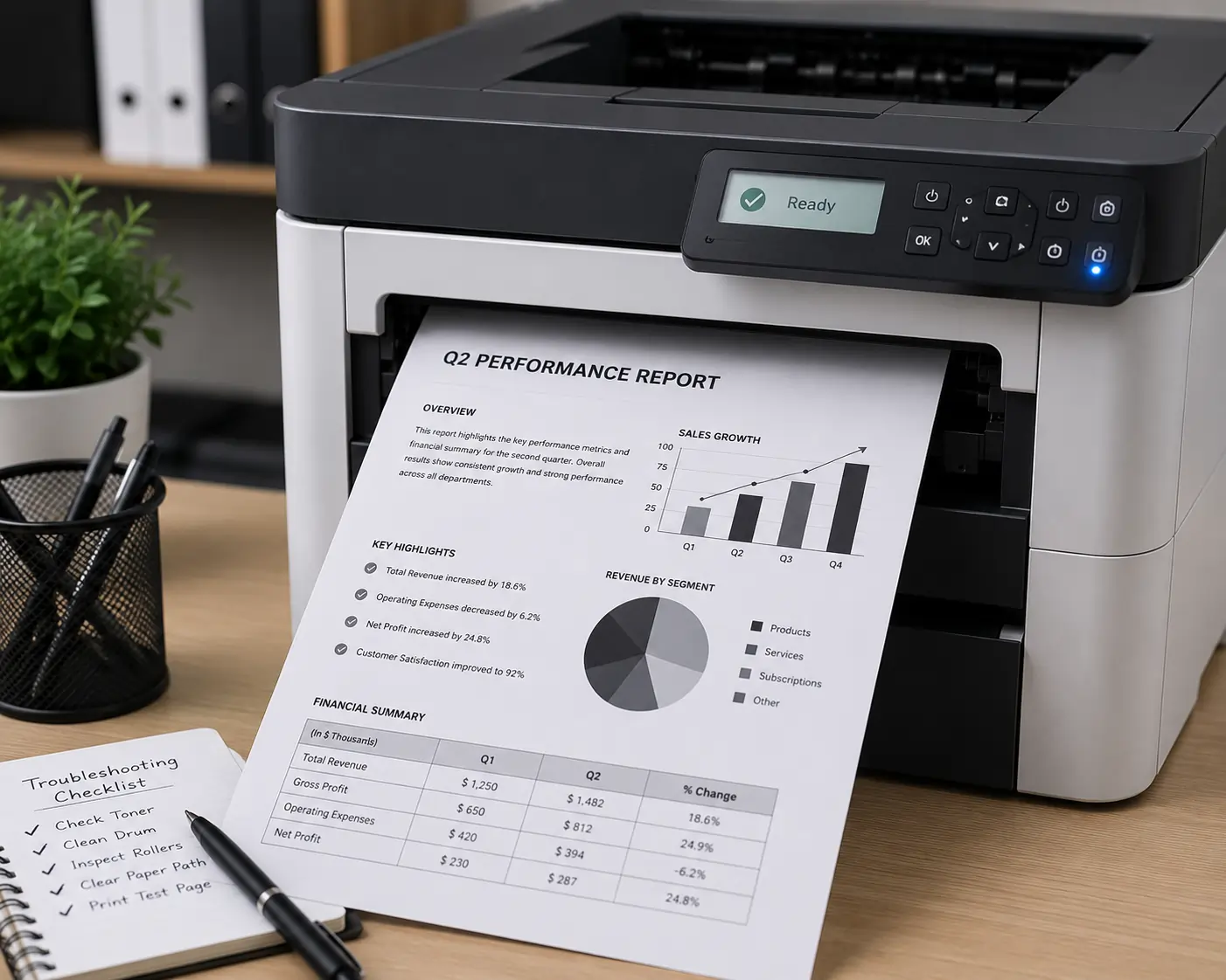 Restored print quality after fixing toner cartridge problems