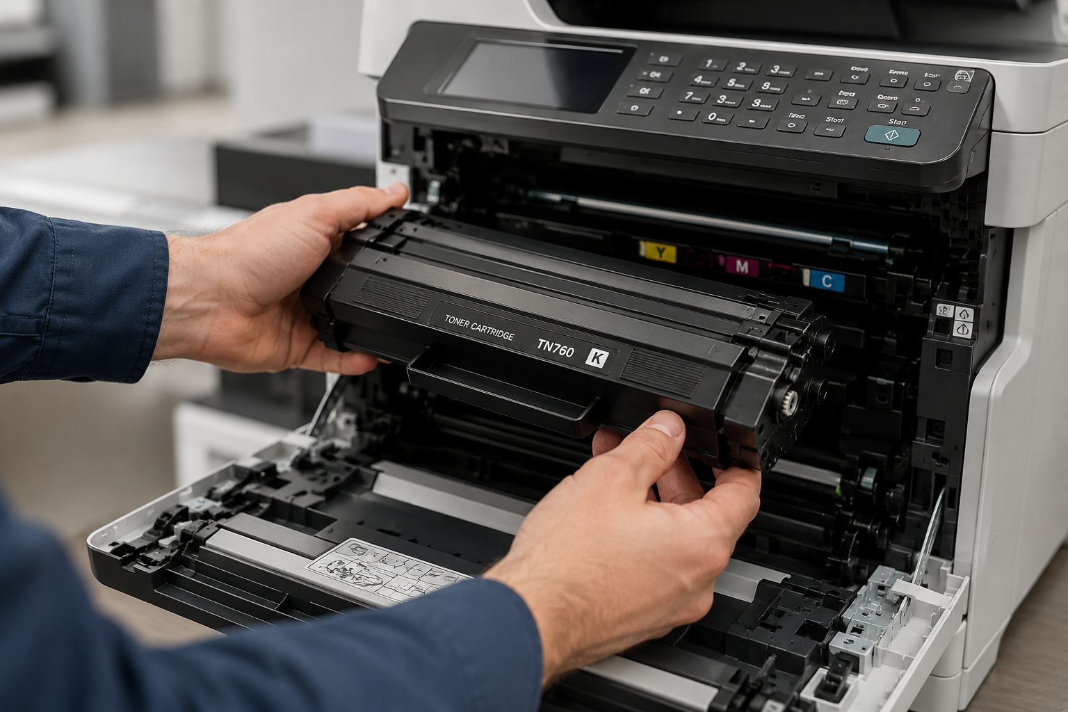 Proper toner cartridge installation for better printer performance and longevity