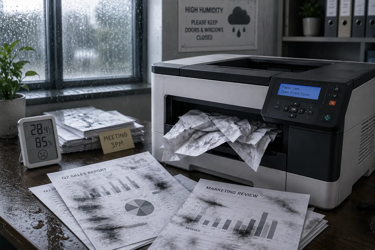 Humidity causing toner cartridge and printer issues
