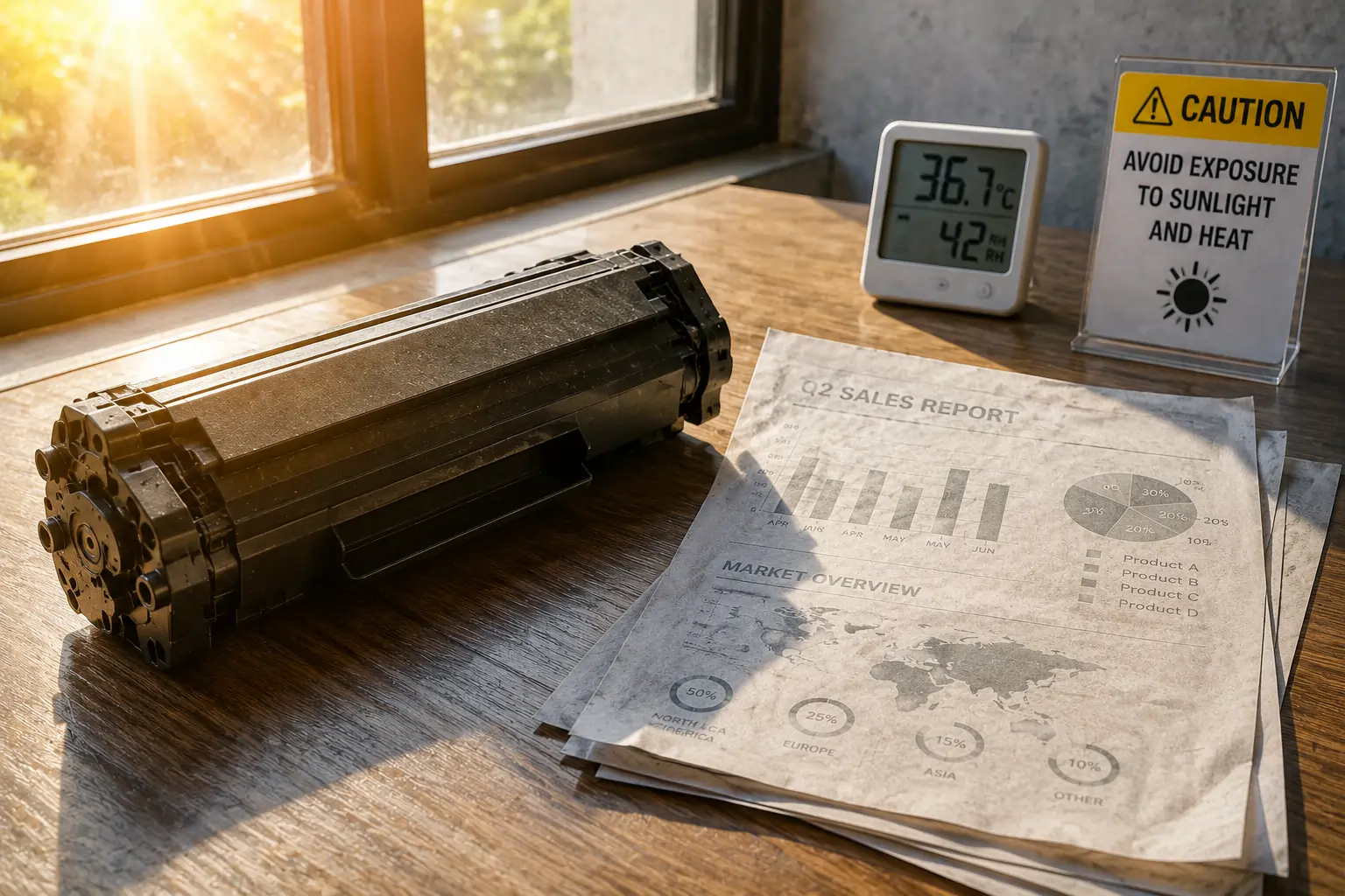 High temperatures affecting toner cartridge print quality