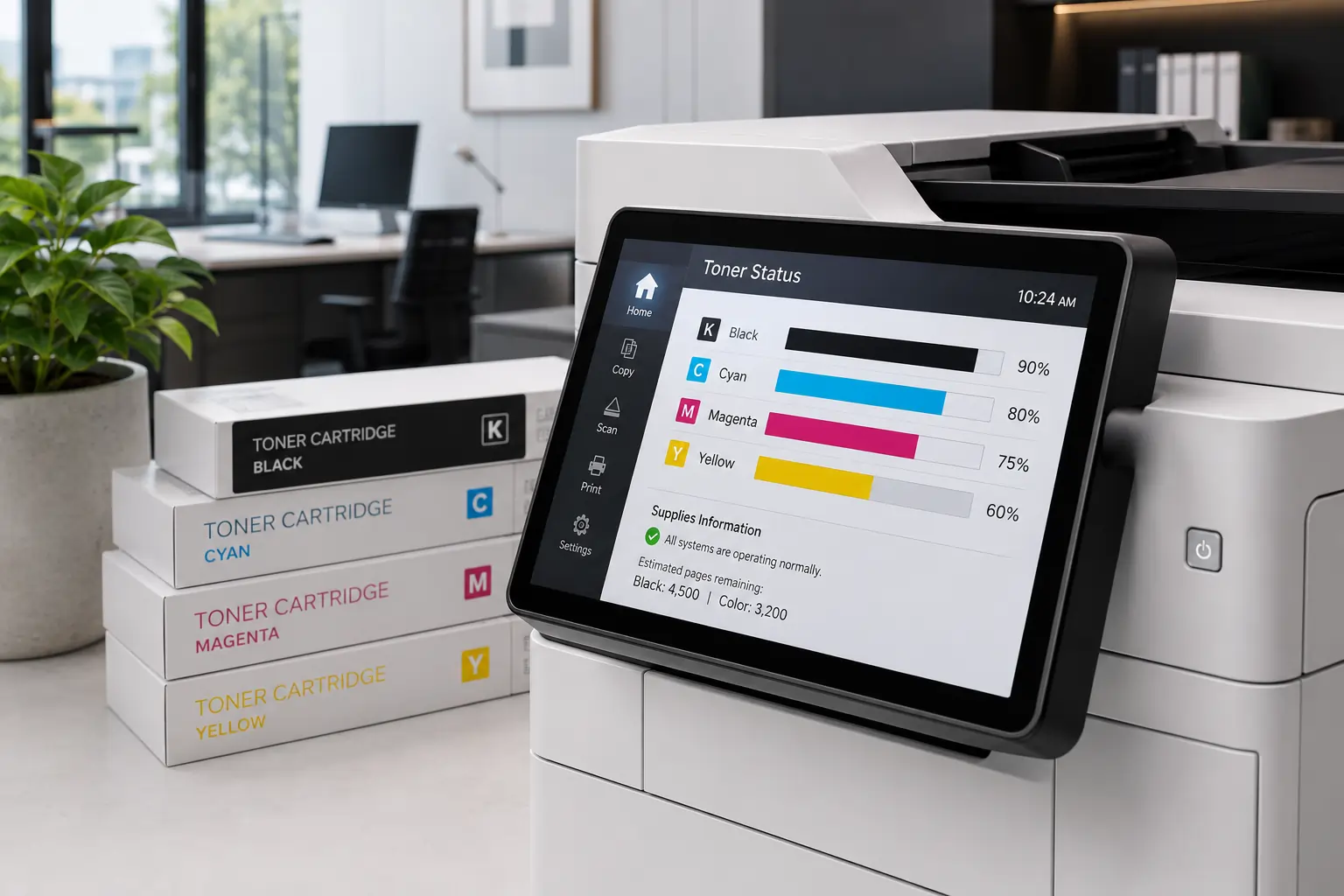 Smart toner cartridge technology in modern office printing