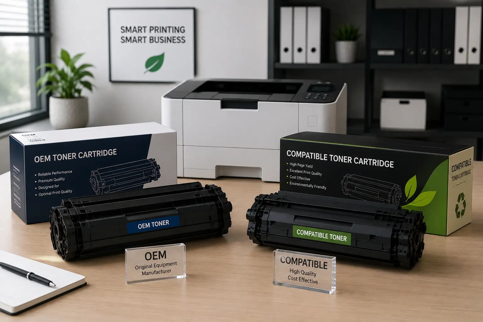 OEM vs compatible toner cartridge comparison