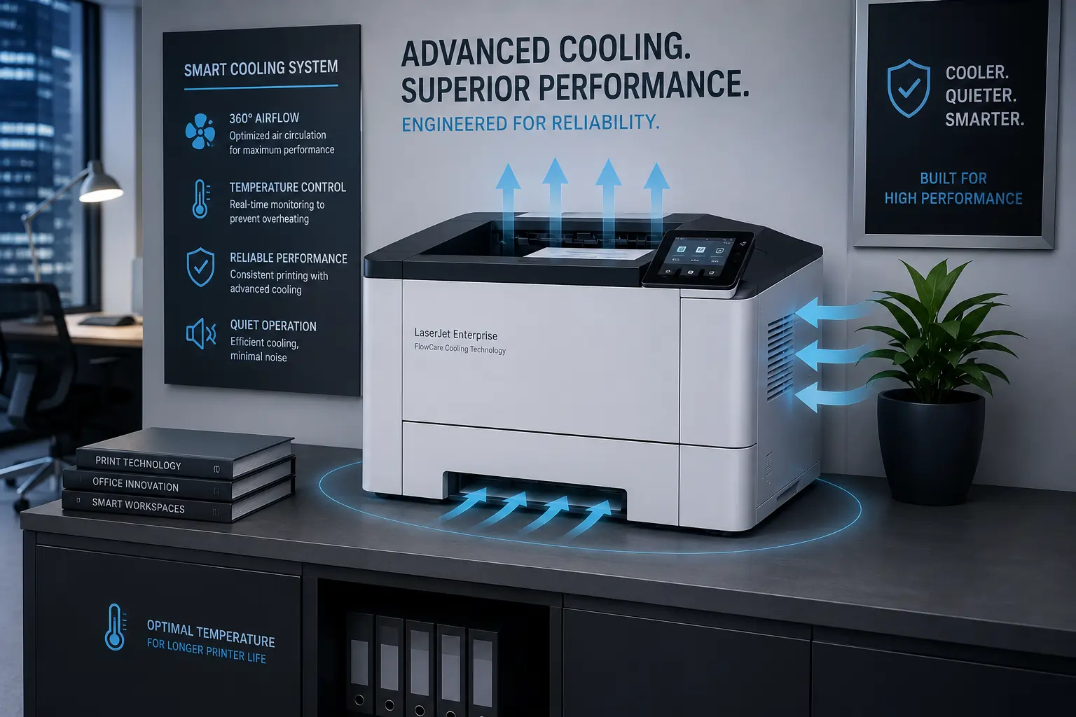 Modern printer cooling technology supporting toner cartridge efficiency