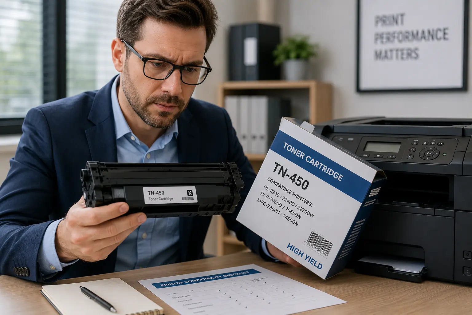 Checking toner cartridge compatibility before installation