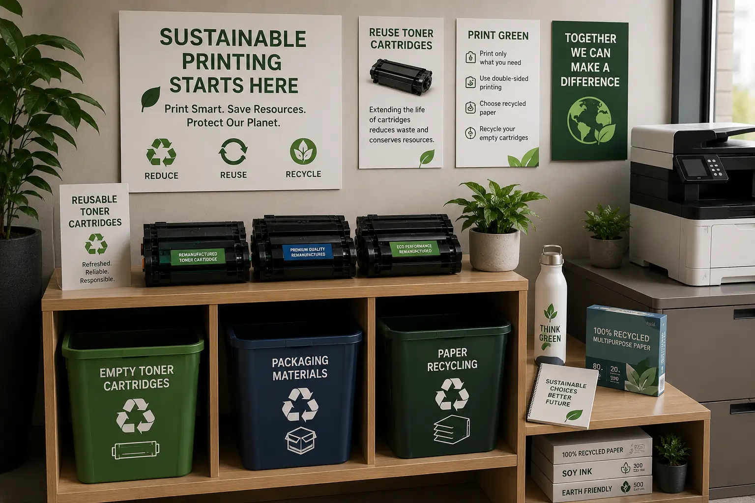 environmentally friendly toner cartridge refilling and recycling practices