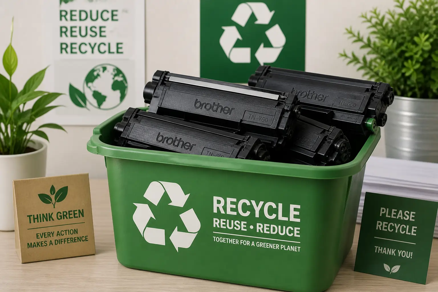 brother toner cartridges recycling eco friendly disposal