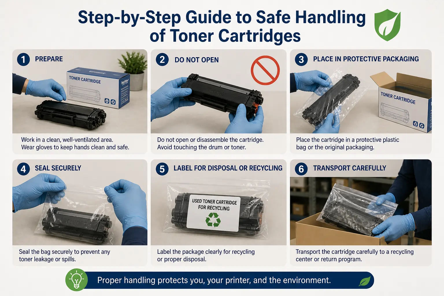 safe toner cartridge disposal process