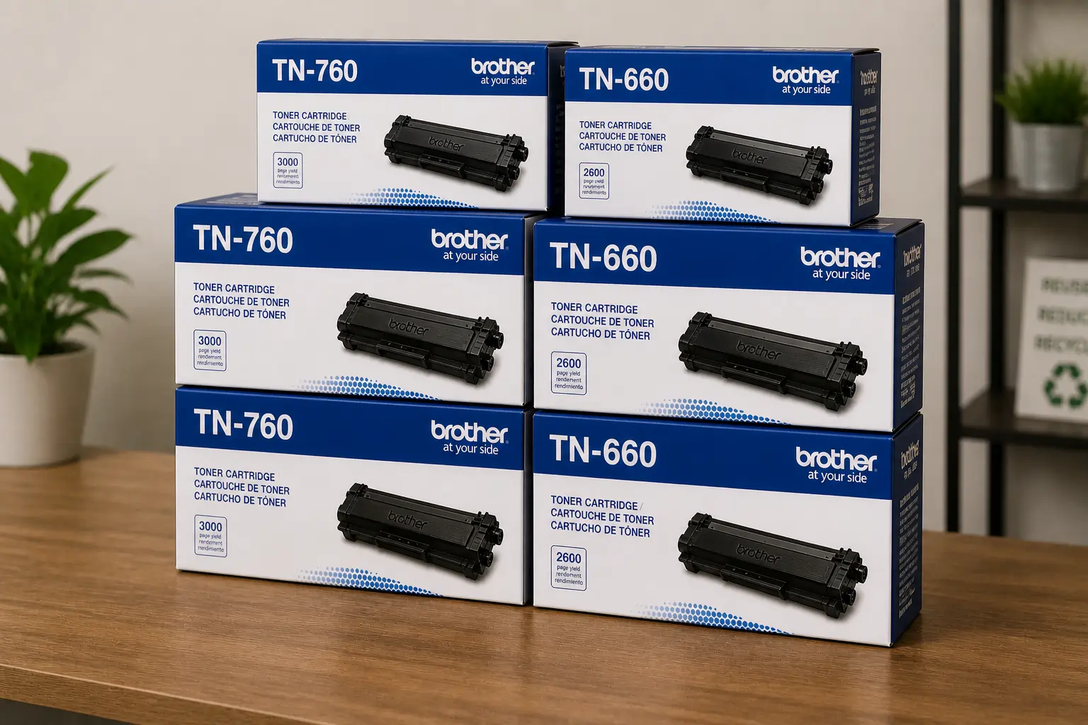 unused toner cartridges ready for resale