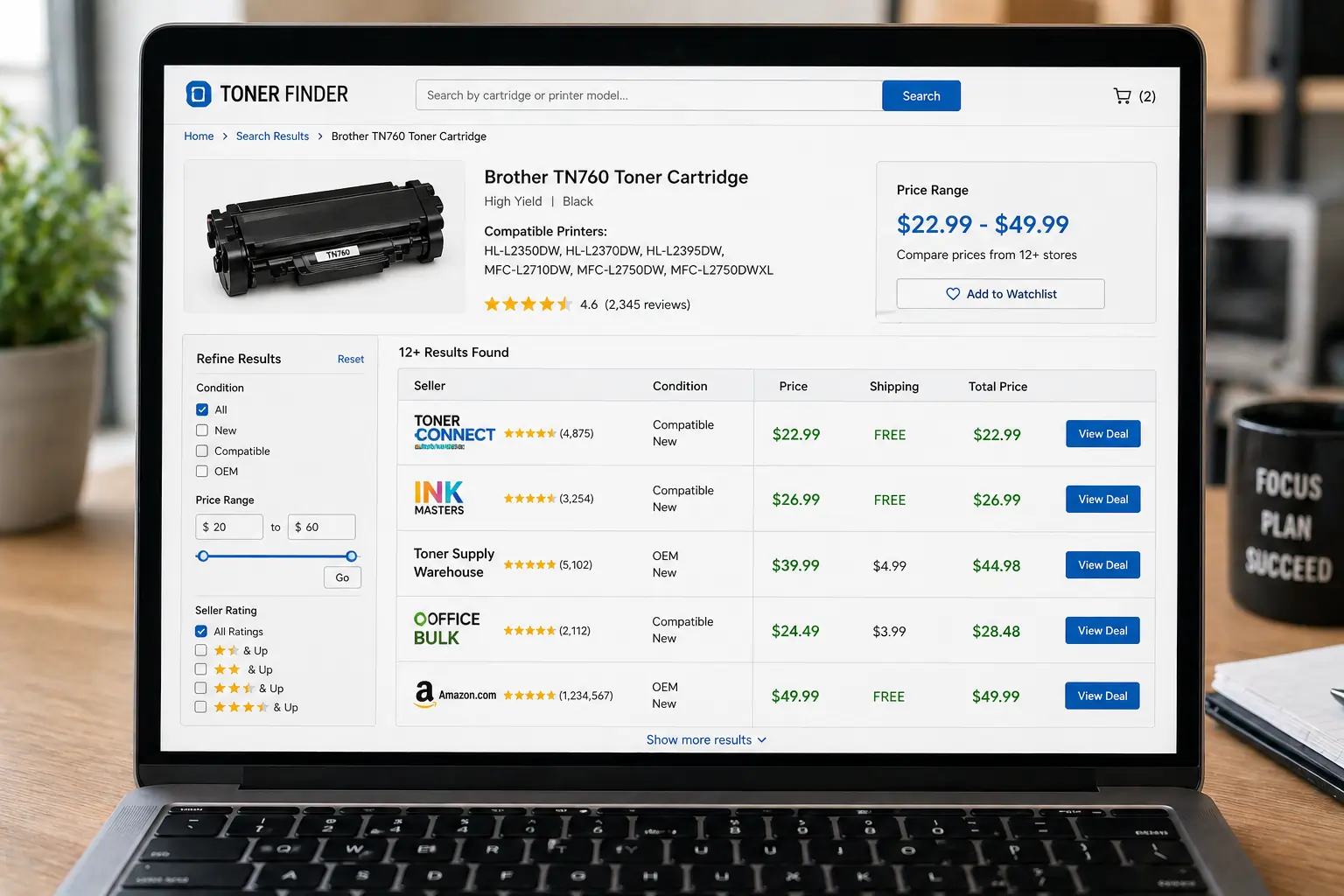 Samsung toner cartridge price comparison online
