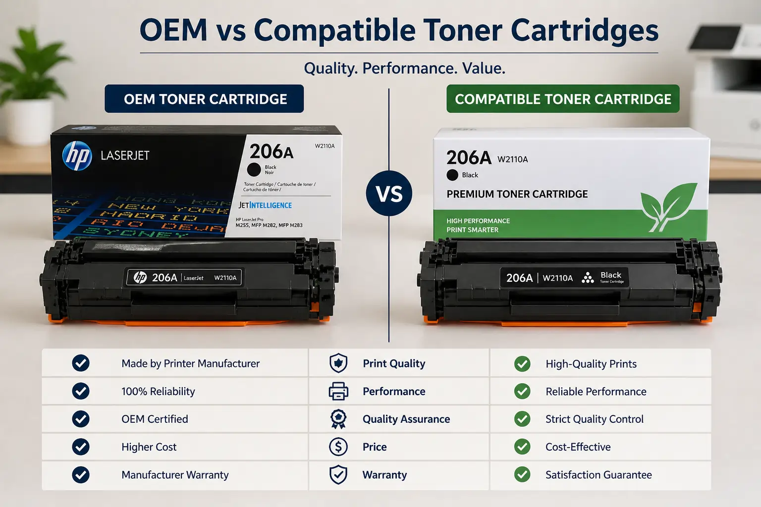 OEM Brother toner vs compatible cartridges comparison