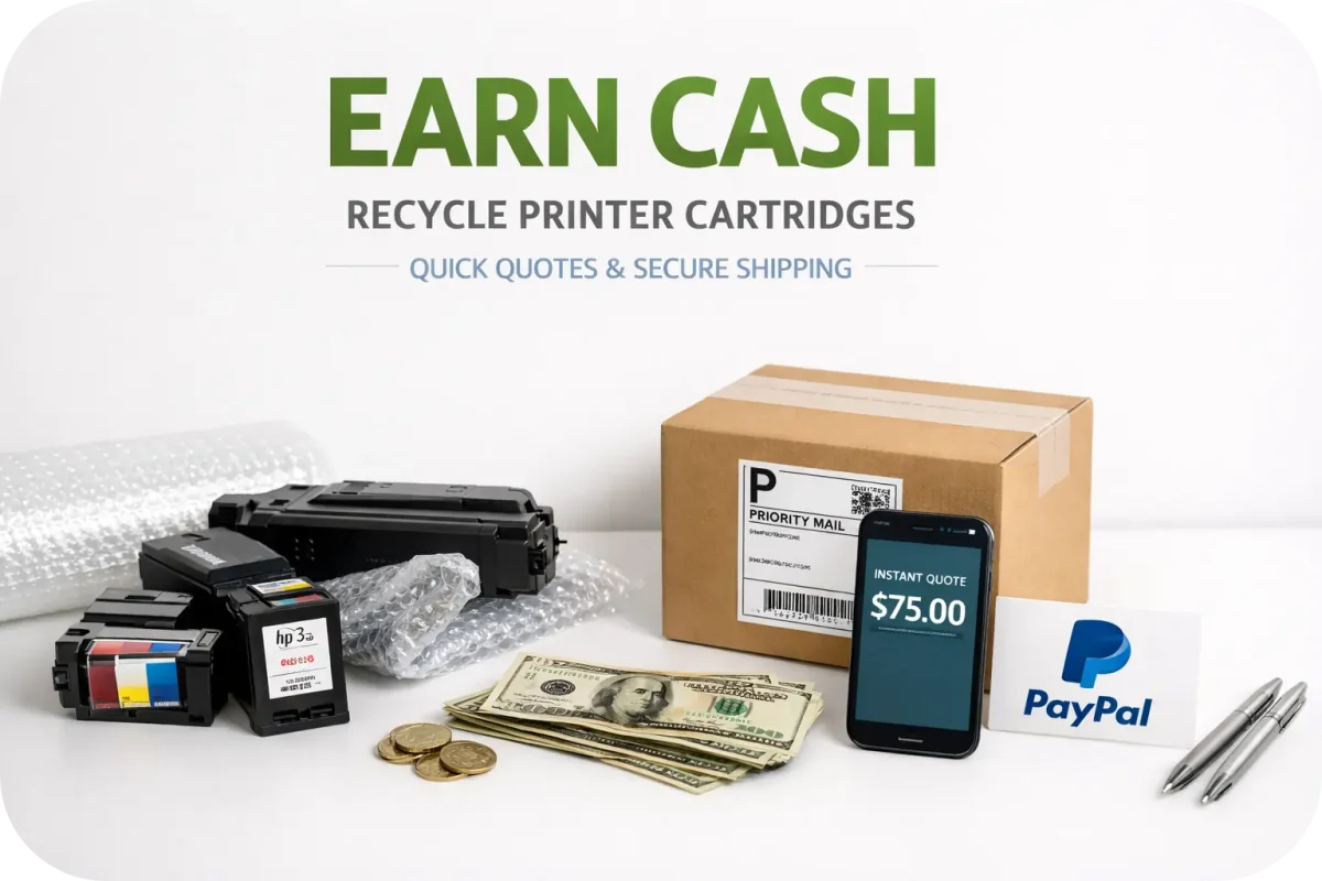 Earn with Recycle Printer Cartridges for Cash | Quick Quotes & Secure Shipping