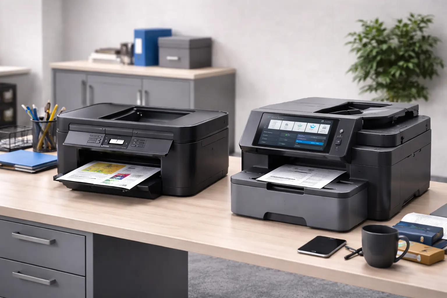 Inkjet printer and laser printer comparison for business use
