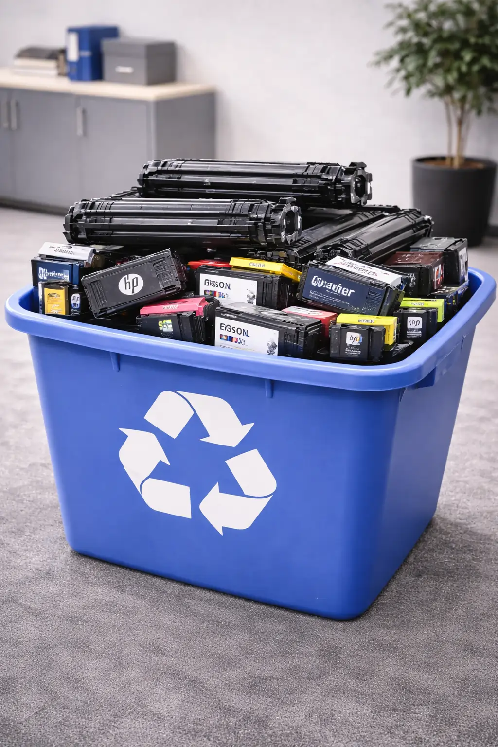 Recycling ink and toner cartridges for sustainable business practices

