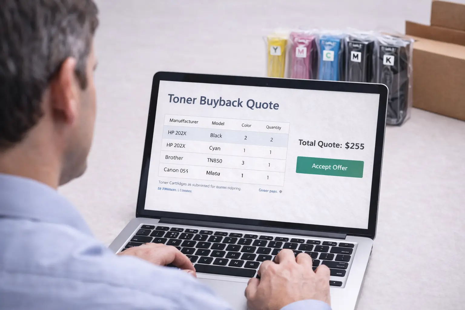 selling toner cartridges online through buyback company 