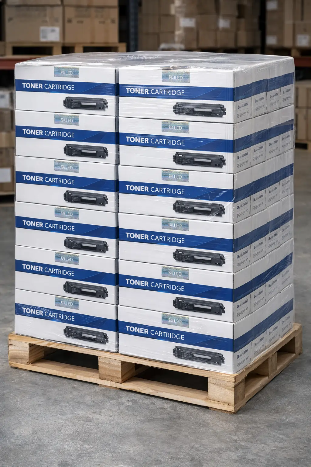 Bulk toner cartridges prepared for resale