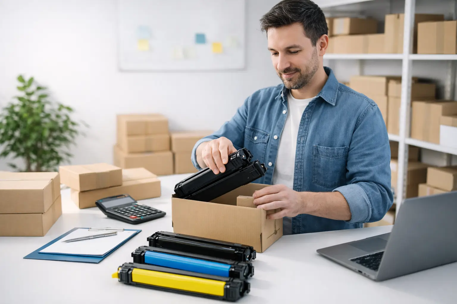 starting a toner cartridge business workspace setup