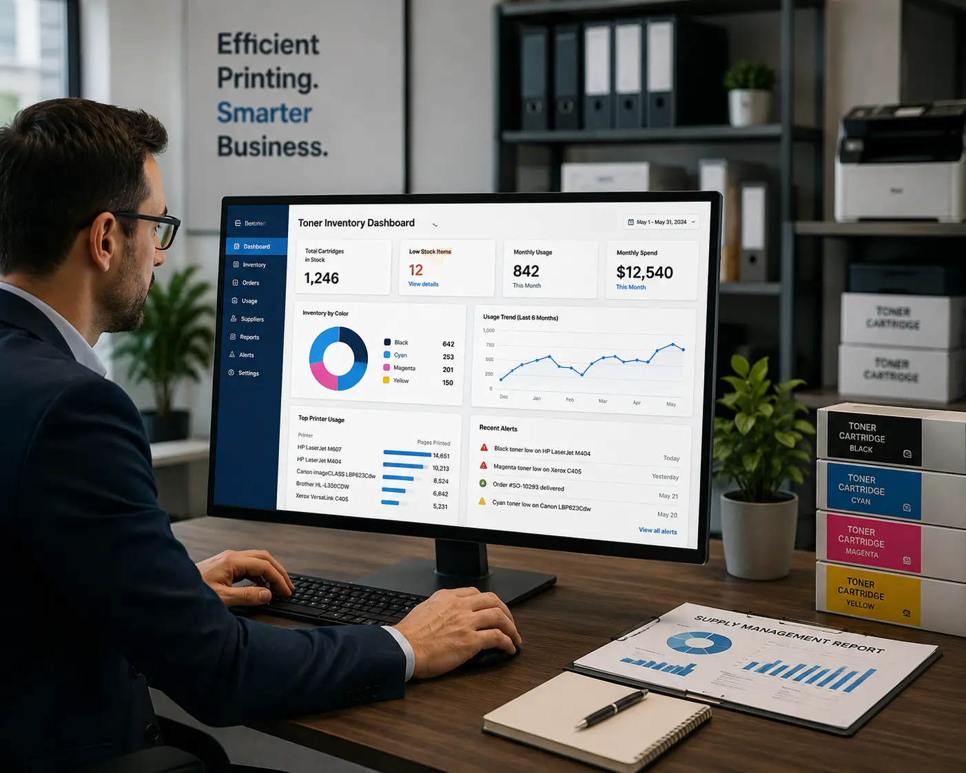 Toner inventory evaluation services