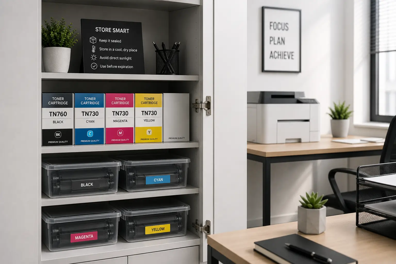 Proper toner cartridge storage for long term use