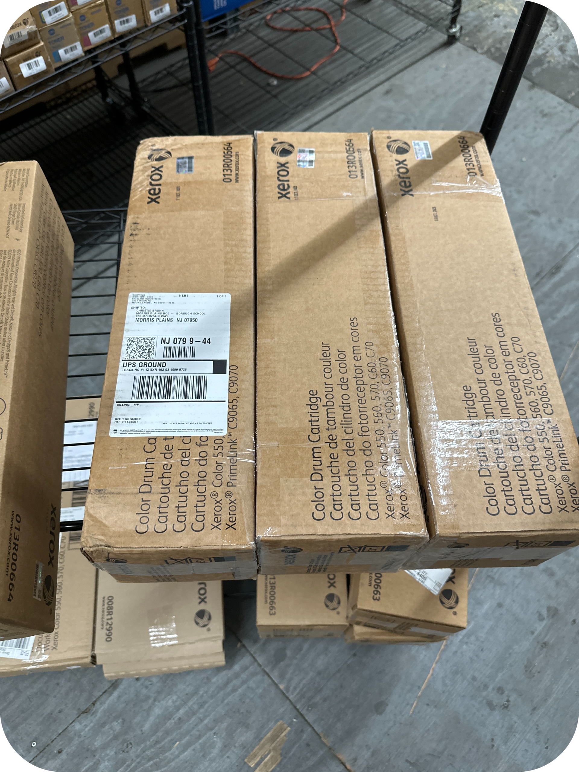 Toner box condition and OEM authentication label